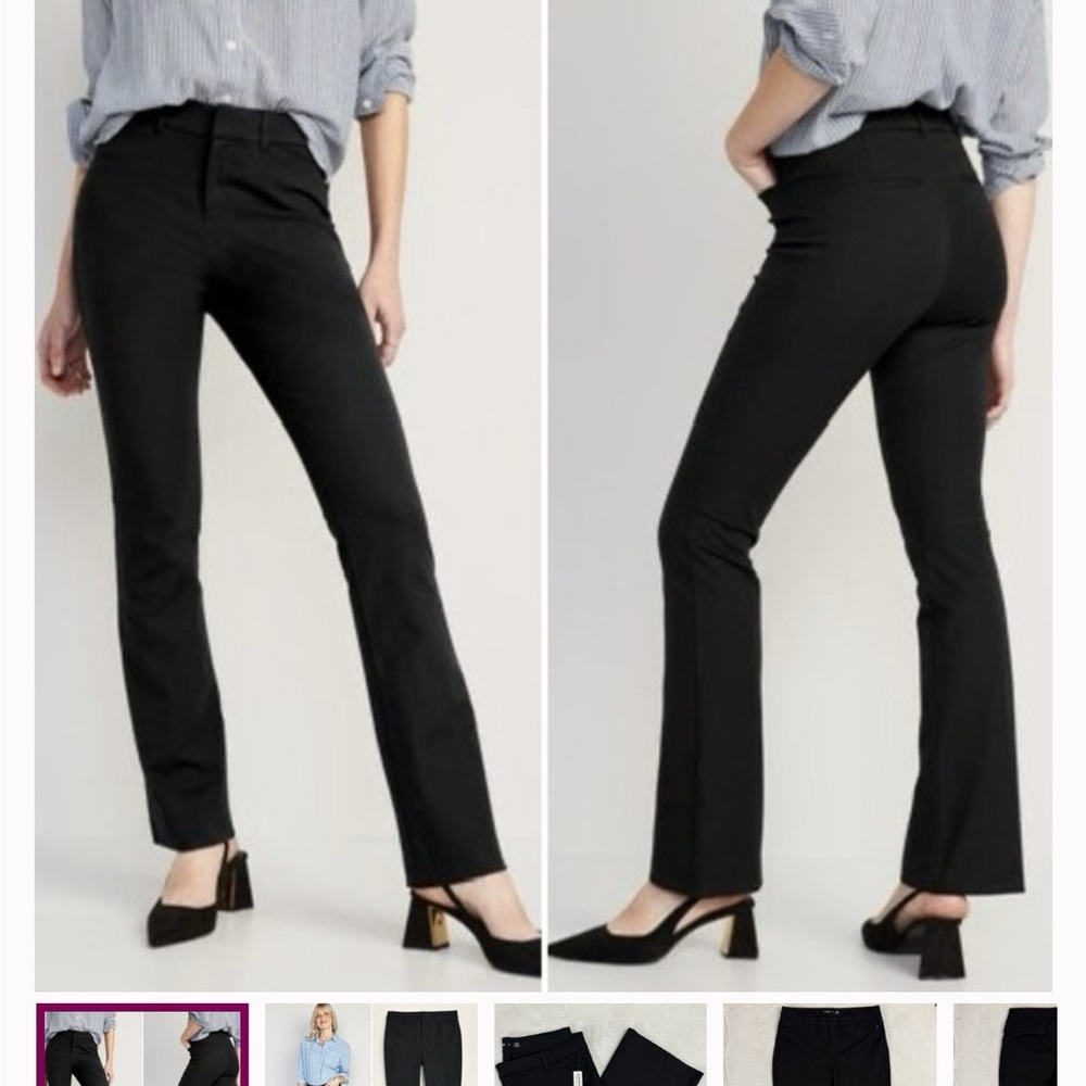Old Navy Women's Black Straight Leg Pants